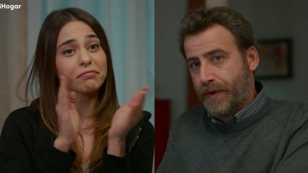 El inc�modo momento en "Todo por mi hogar" (Foto captura de Telefe).