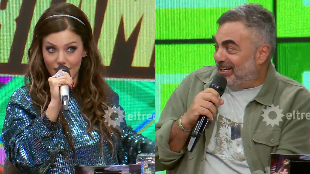 La reacción de Roberto Moldavsky al ejercicio fitness de Evangelina Anderson en "Los 8 escalones".