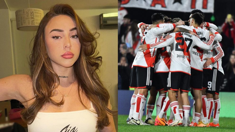 El nuevo romance de Nicki Nicole (Foto Instagram/@nicki.nicole y River Plate).