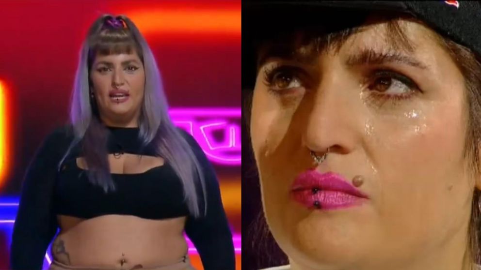 El mal momento de una participante de "Cuestión del peso". (Foto captura de El Trece).