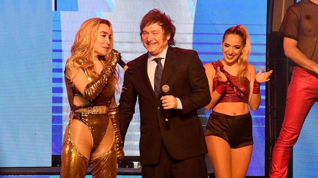 Javier Milei junto a su pareja, Fátima Florez.