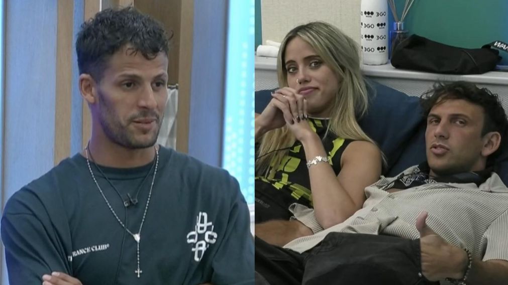 El gesto de Joel que molest� a Denisse y Bautista de "Gran Hermano" (X/@eeemiliano).