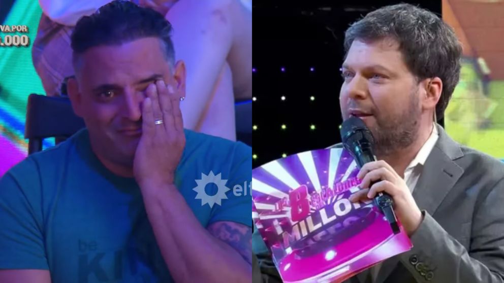 Guido Kaczka empatizó con un padre emocionado en "Los 8 escalones". (Captura El Trece)