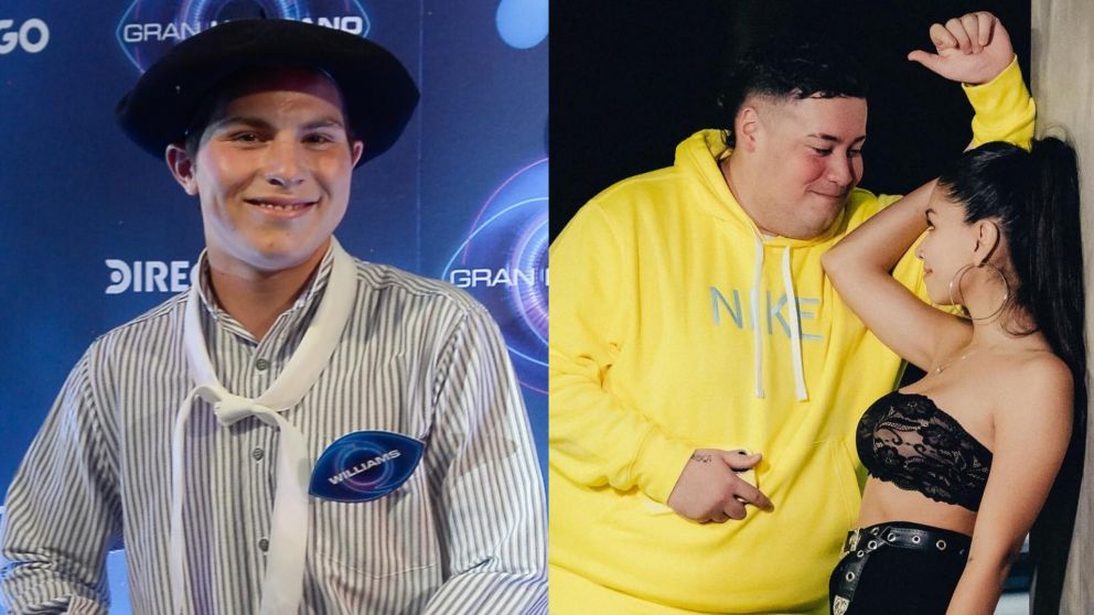 Williams de "Gran Hermano" fue enganchado con la novia de Manzana (Foto Fernando Pérez Re e Instagram/@lucianamaciass).