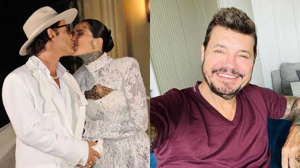 Marcelo Tinelli emocionado tras el casamiento de Cande y Coti Sokorin. (web)