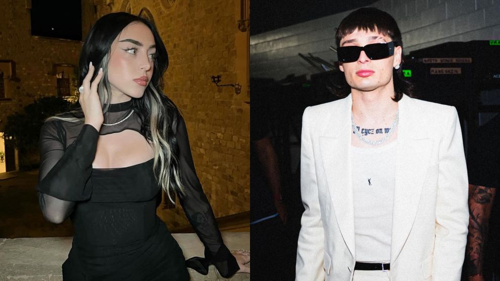 Peso Pluma decor� su �rbol navide�o con una peculiar imagen. (Instagram: @nicki.nicole y @pesopluma)