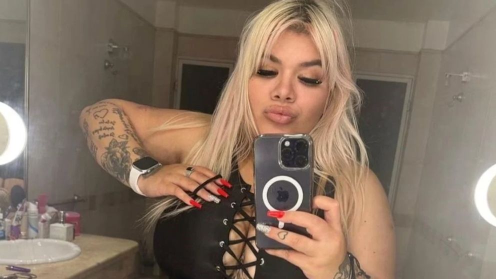 More Rial fue captada saliendo de la c�rcel de Mar del Plata.