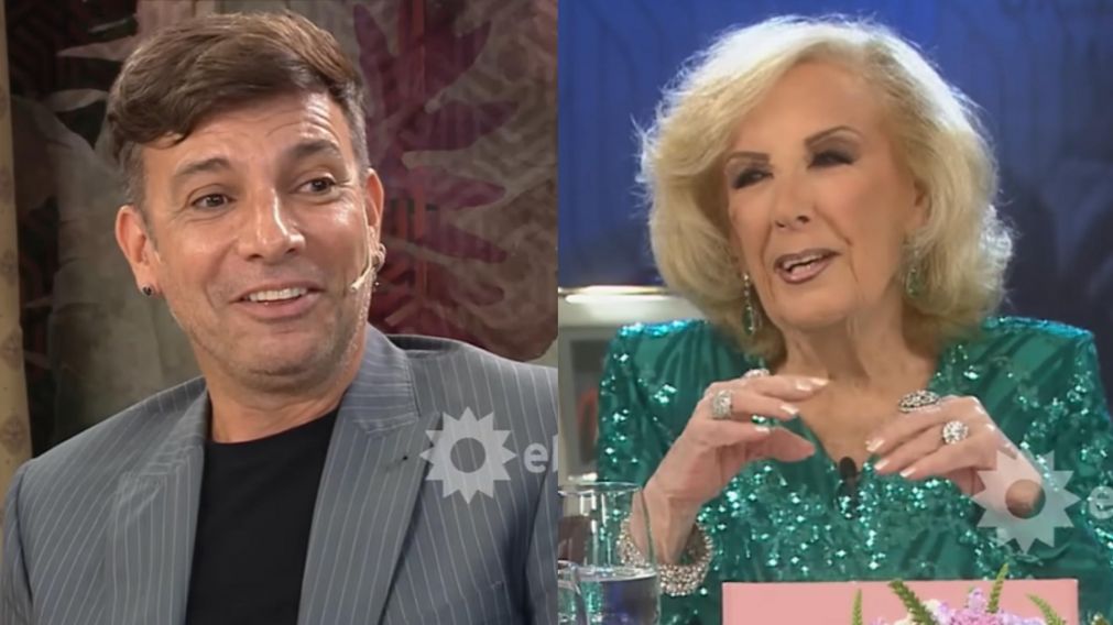 El incómodo momento de Martín Bossi con Mirtha Legrand. (Foto captura de El Trece).