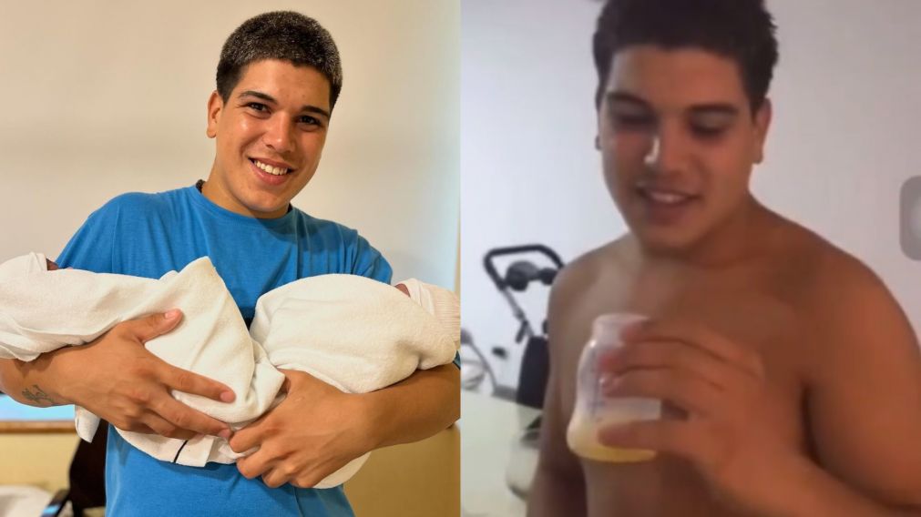 Thiago de "Gran Hermano" probó la leche materna, tras convertirse en padre.