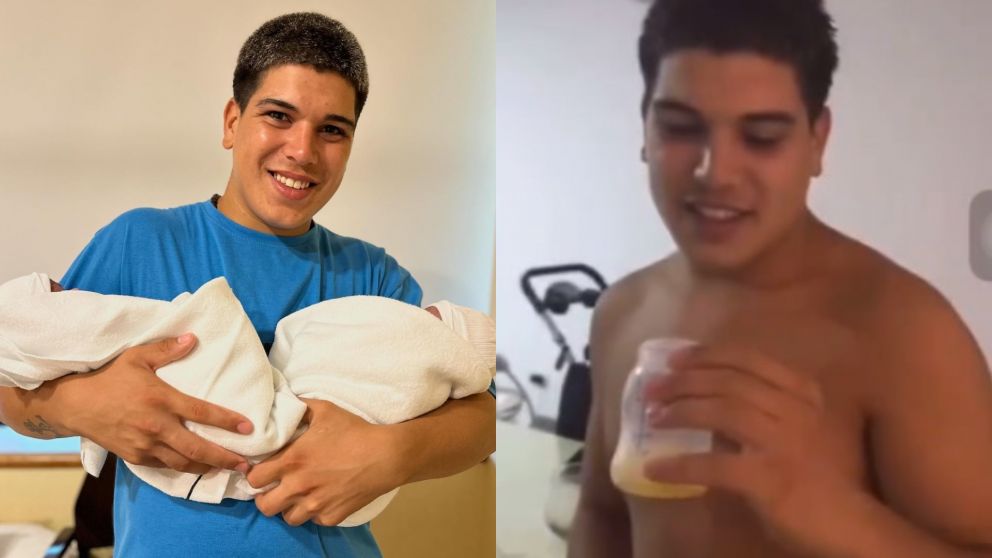 Thiago de "Gran Hermano" prob� la leche materna, tras convertirse en padre.