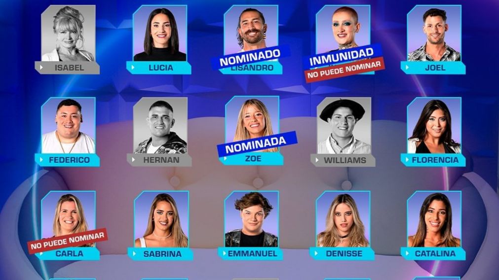 "Gran Hermano 2024": quiénes integran hoy la placa de nominados. (Instagram: @granhermanoar)