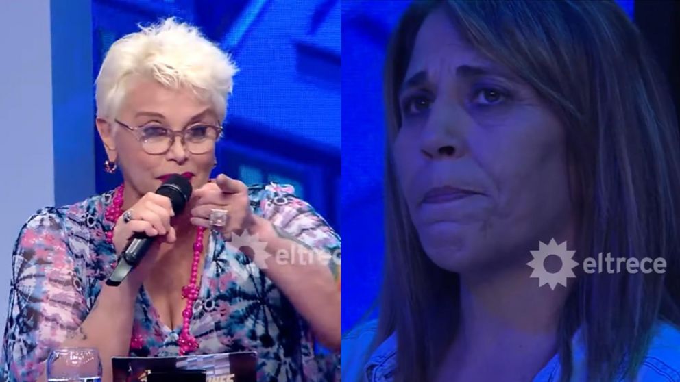 La emoción de Carmen Barbieri en "Los 8 Escalones" (Foto captura El Trece).