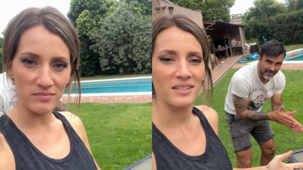 Mica Viciconte y Fabián Cubero, contra la invasión de mosquitos (Instagram/@micaviciconte).