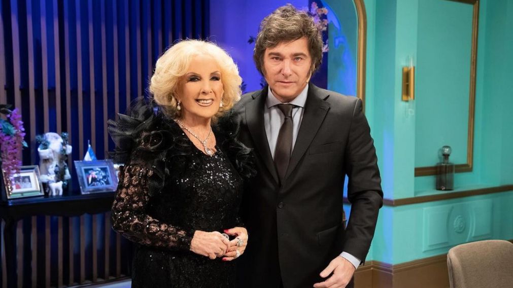 Javier Milei fue el �ltimo invitado de Mirtha Legrand en el 2023. (Instagram: @mirthalegrand)