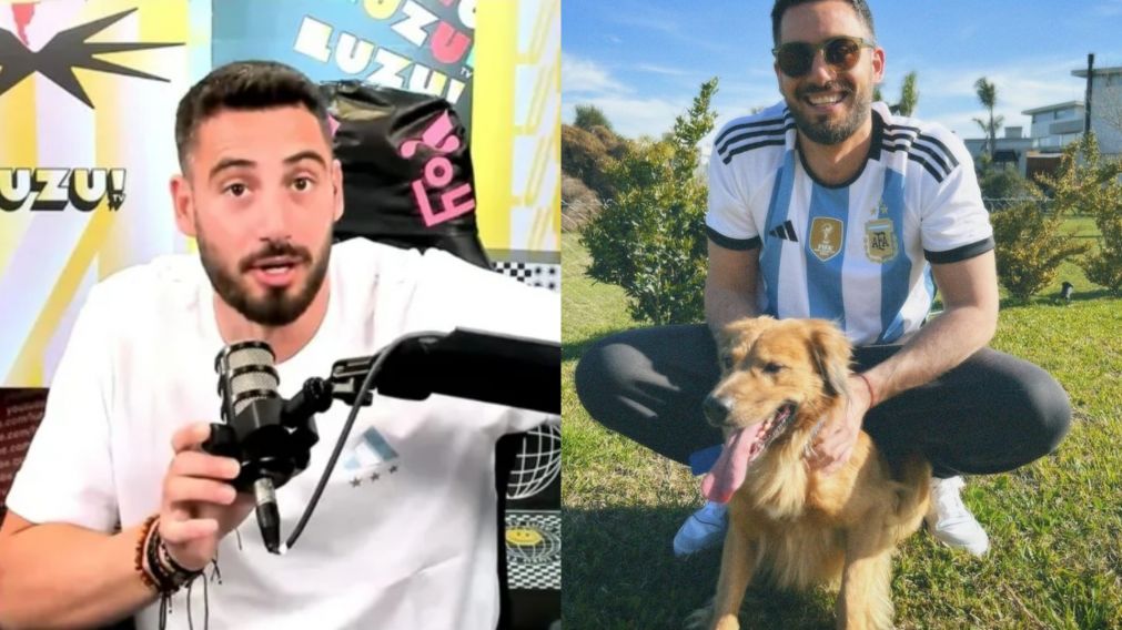 Nico Occhiato fue víctima de robo en su casa y encerraron a su perro, Carlitos.
