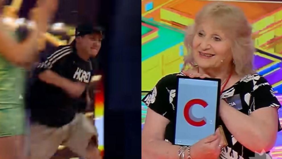 Habl� la abuela tacleada por su nieto en "Los 8 Escalones" (Foto captura El Trece).