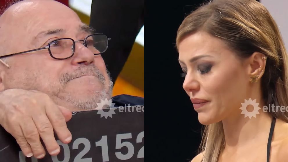 La emoción de Evangelina Anderson en "Los 8 escalones". (Captura El Trece)