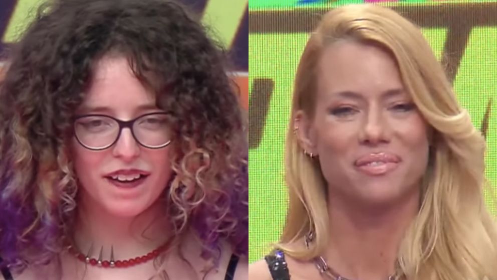 Nicole Neumann recordó, en "Los 8 escalones", un juguete de su infancia junto a una concursante. (Foto: El Trece).