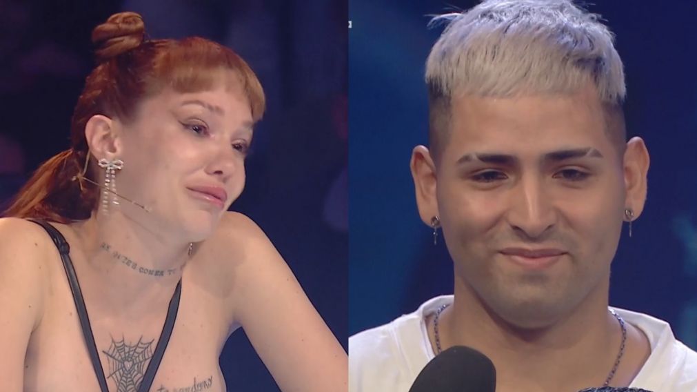 La Joaqui, emocionada hasta las lágrimas en "Got Talent Argentina". (Captura Telefe)