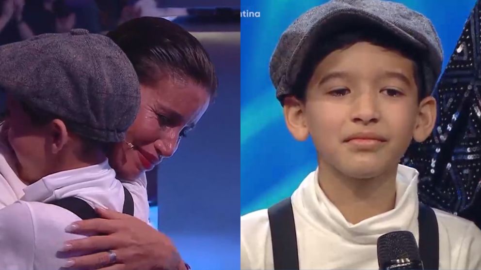 El niño de 11 años que emocionó a Flor Peña en "Got Talent Argentina". (Captura Telefe)