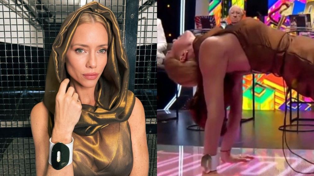 "Los 8 Escalones": Nicole Neumann protagonizó un incómodo momento con su vestimenta al realizar una pose de yoga