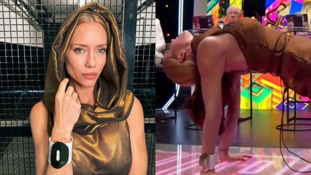 "Los 8 Escalones": Nicole Neumann protagoniz� un inc�modo momento con su vestimenta al realizar una pose de yoga