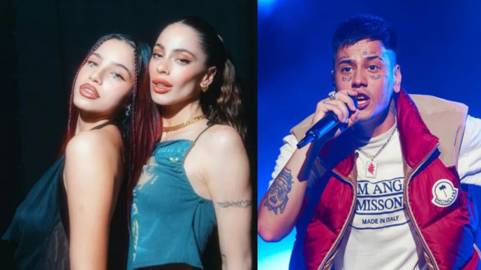 El apasionado beso de Tini Stoessel y Emilia Mernes que sorprendió a Duki.