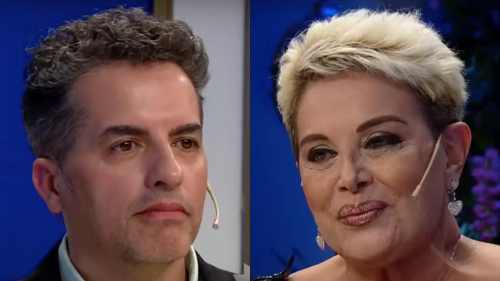 El tenso reencuentro de Ángel de Brito y Carmen Barbieri en la mesa de Mirtha Legrand tras sus fuertes cruces.