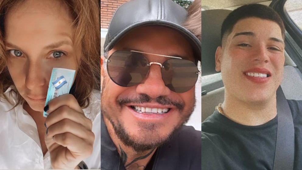 Los famosos argentinos se acercaron a las urnas para emitir su foto.