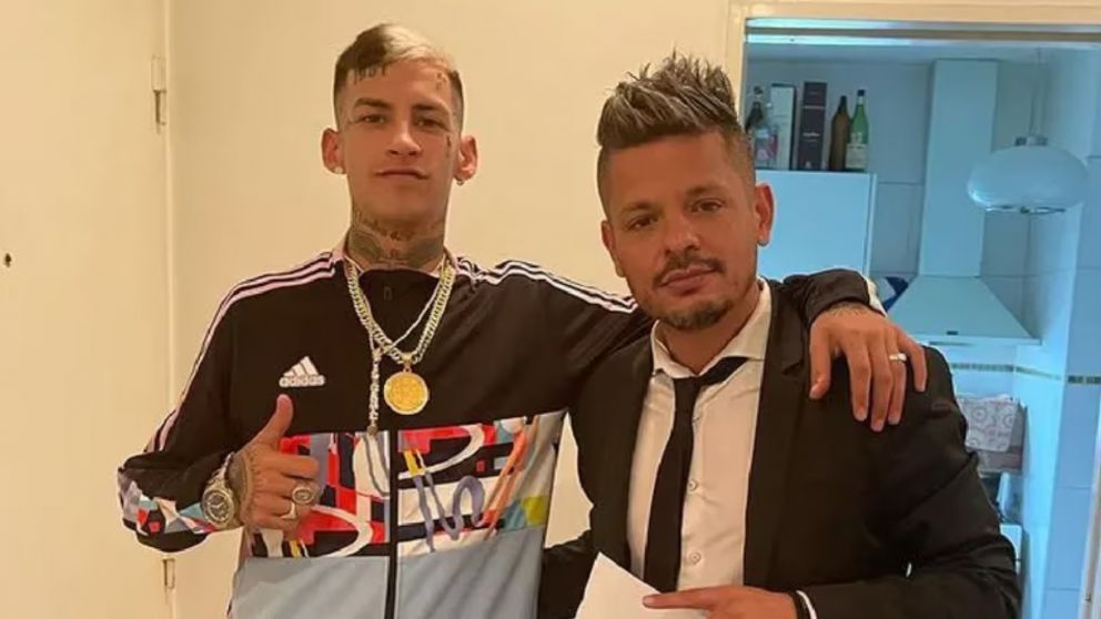 Alejandro Cipolla, filosísimo con L-Gante. (Foto: Instagram)