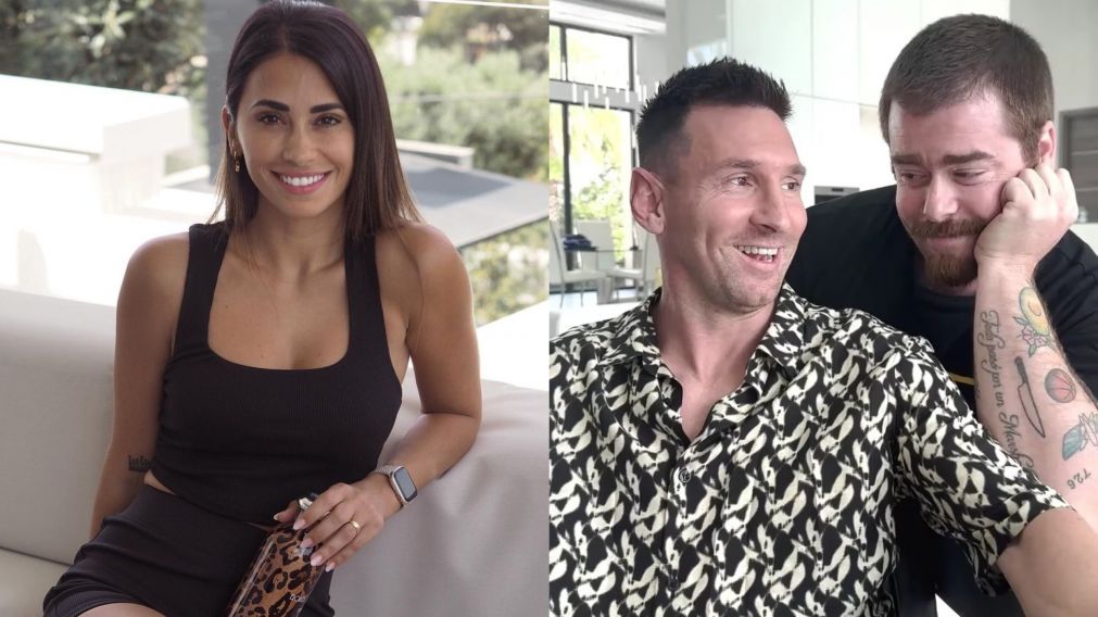Antonella Roccuzzo reaccion� al beso de Migue Granados a Lionel Messi.