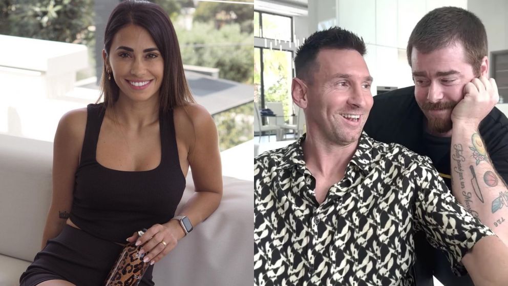 Antonella Roccuzzo reaccionó al beso de Migue Granados a Lionel Messi.