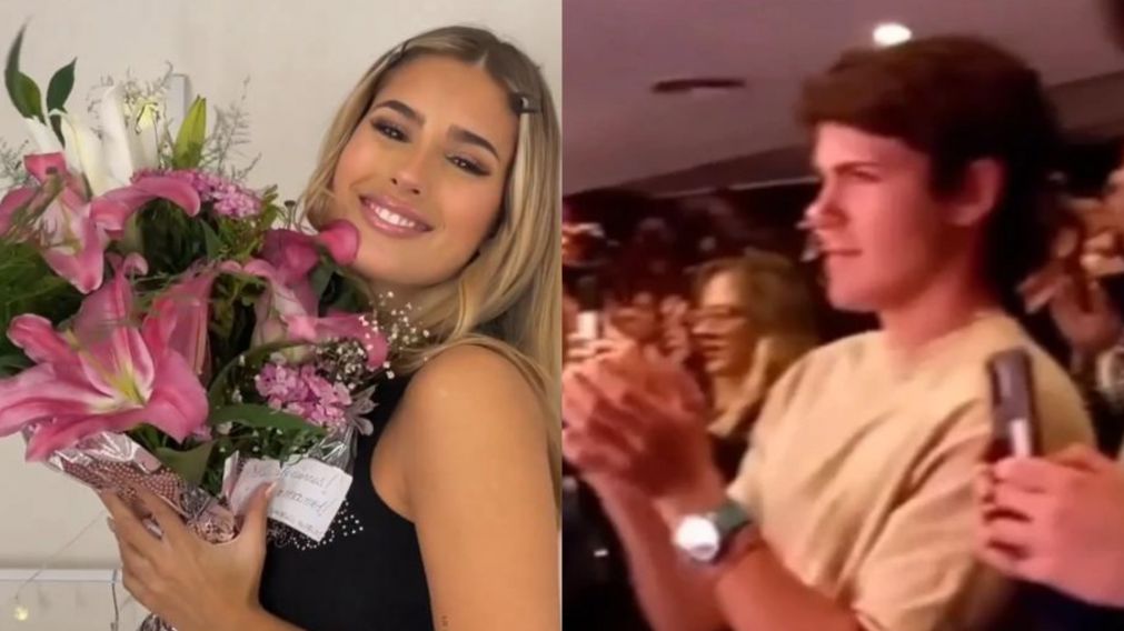 Marcos Ginocchio sorprendi� a Julieta Poggio en el estreno de "Coqueluche".