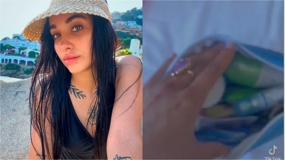 María Becerra mostró la insólita cantidad de cosas que lleva en su kit playero.