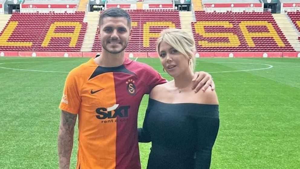 Wanda Nara, icónica, en el recibimiento de Mauro Icardi en su regreso al Galatasaray de Turquía.