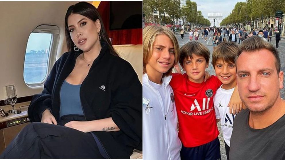 Maxi López viajó para reencontrarse con sus hijos.