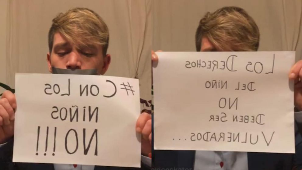 La protesta de Lucas Benvenuto.