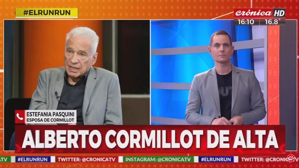El doctor Alberto Cormillot recibió el alta médica y la primicia fue del "Run run del espectáculo".