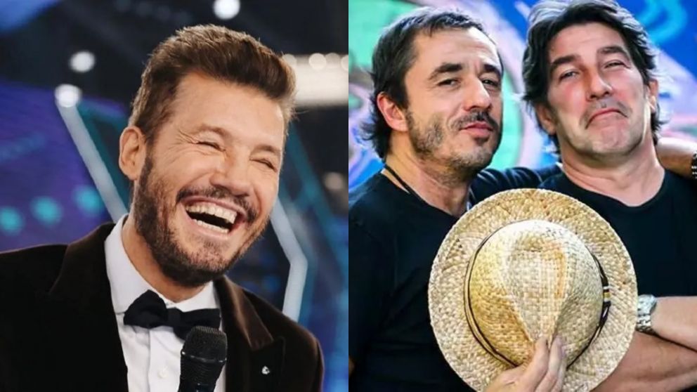 El gracioso reencuentro entre Marcelo Tinelli, Pablo Granados y Pachu Pe�a.