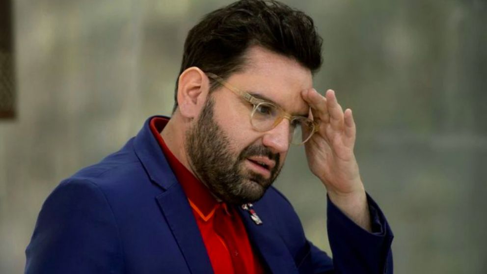 Damián Betular. en una dificil noche de Masterchef