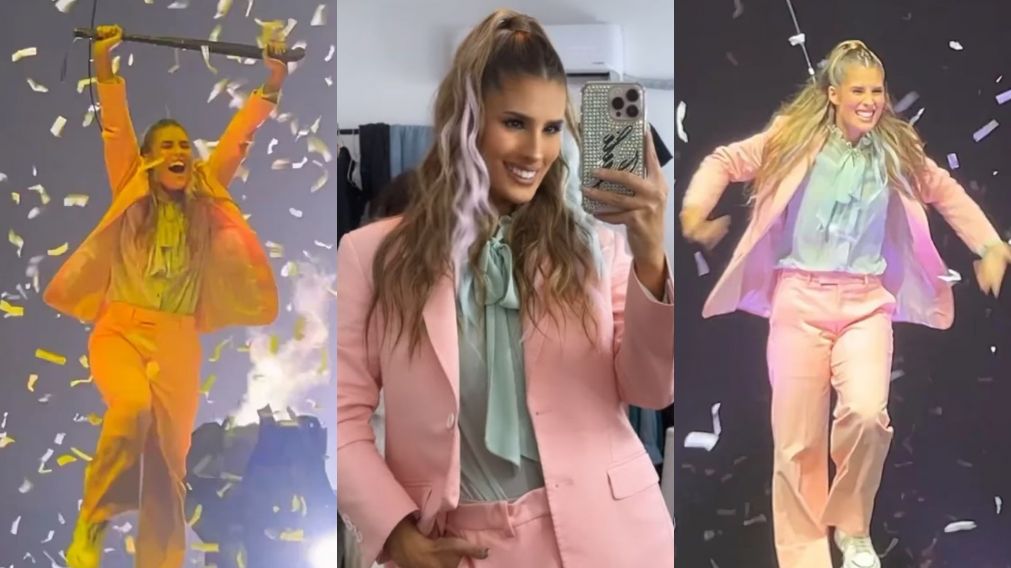 Julieta Poggio sorprendió con su debut en "Fuerza Bruta" y recibió una inesperada visita luego del show.