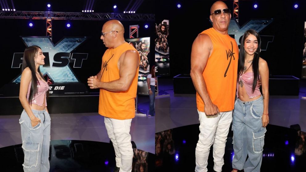 María Becerra se mostró junto a Vin Diesel y sus fans se burlaron de Rusherking.