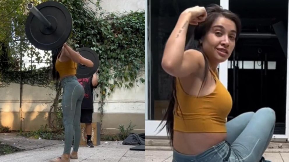 El intensivo entremiento de María Becerra.