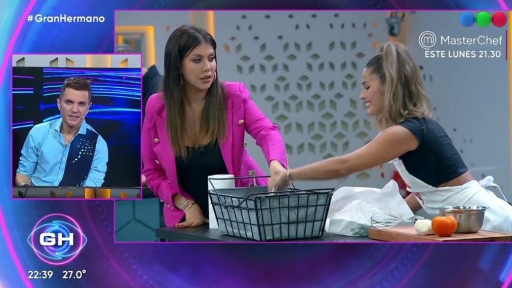 Wanda Nara y Julieta, en la casa de "Gran Hermano" (Captura de pantalla).