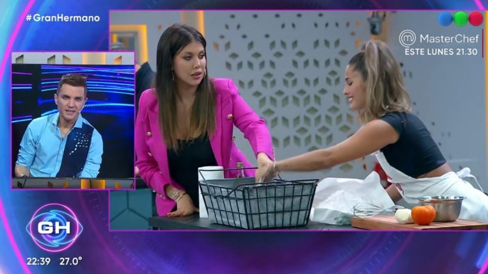 Wanda Nara y Julieta, en la casa de "Gran Hermano" (Captura de pantalla).