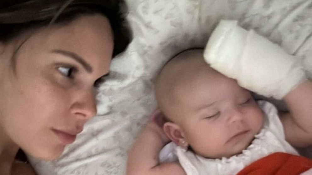 Braby Franco celebró los tres meses de su hija, Sarah, en plena internación.