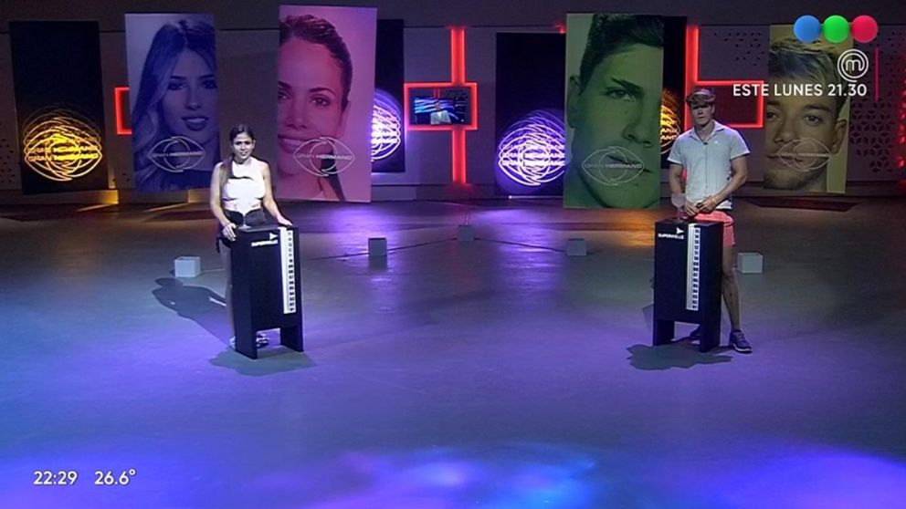 Romina y Marcos, en el mano a mano de este miércoles que definió al primer finalista (Captura de pantalla).