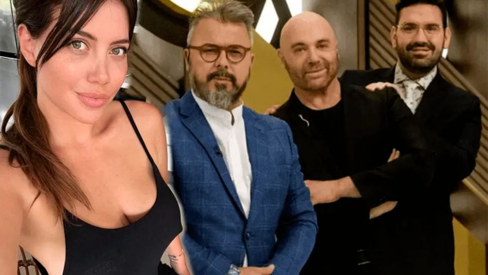 Wanda Nara y los tres jurados de Masterchef