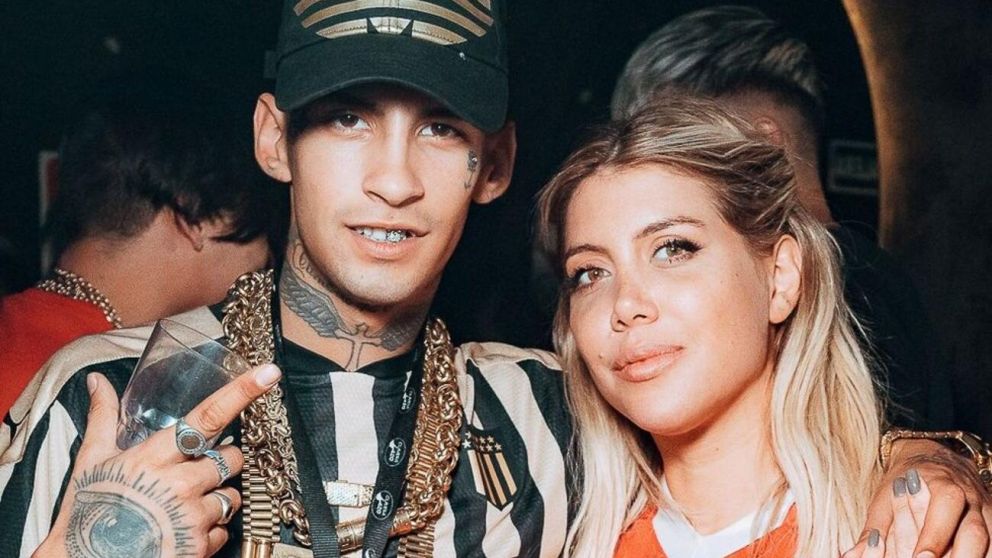 Wanda Nara se mostró junto a L-Gante en el dentista.
