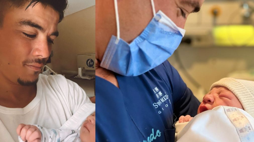 El Carpintero de "Bienvenidos a bordo" tras el nacimiento de su primer hijo.